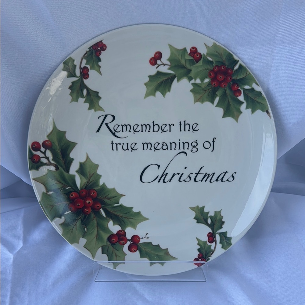 Christmas Holly Decorative Plate